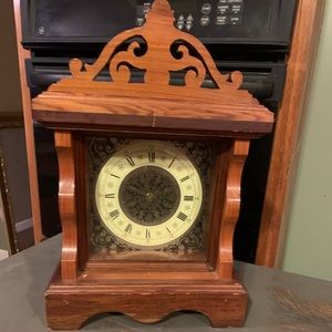 Handmade vintage grandfather clock beautiful wood see pics